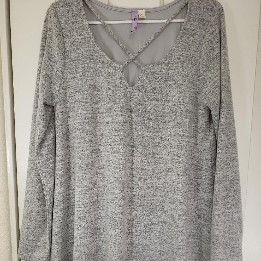 Alya Grey Loose Dress with Lining